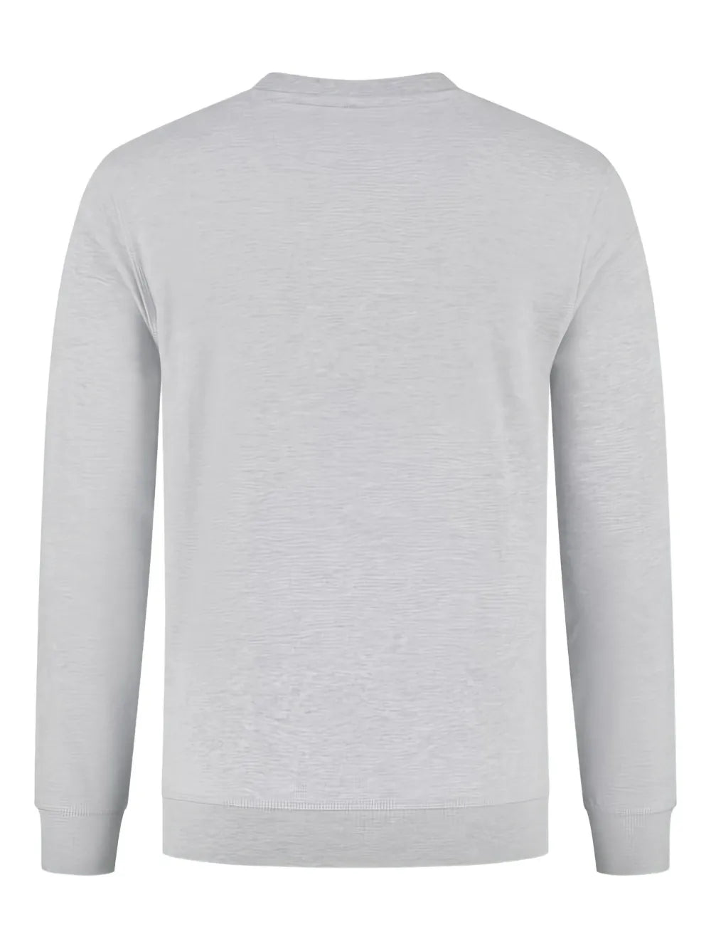 Grey knitwear, back view