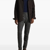 brown coat, full body view