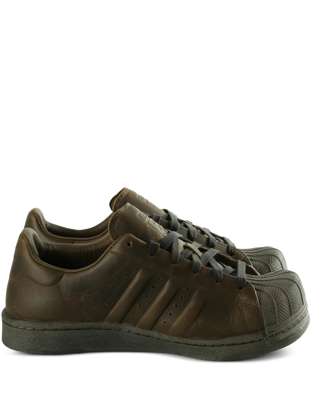 brown sneakers, front view