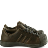 brown sneakers, front view