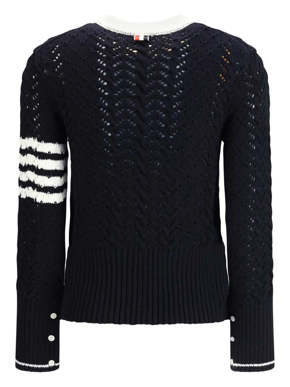 Black knitwear, back view