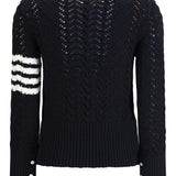 Black knitwear, back view