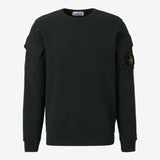 STONE ISLAND - Men Solid Color Arm Patch Sweatshirt