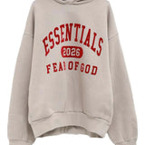 grey hoodie, front view