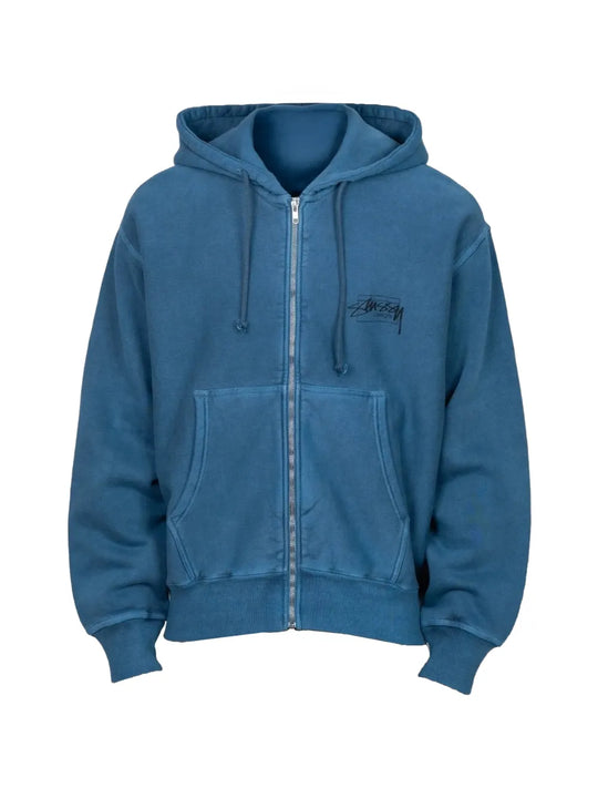 Blue sweats-hoodies, front view