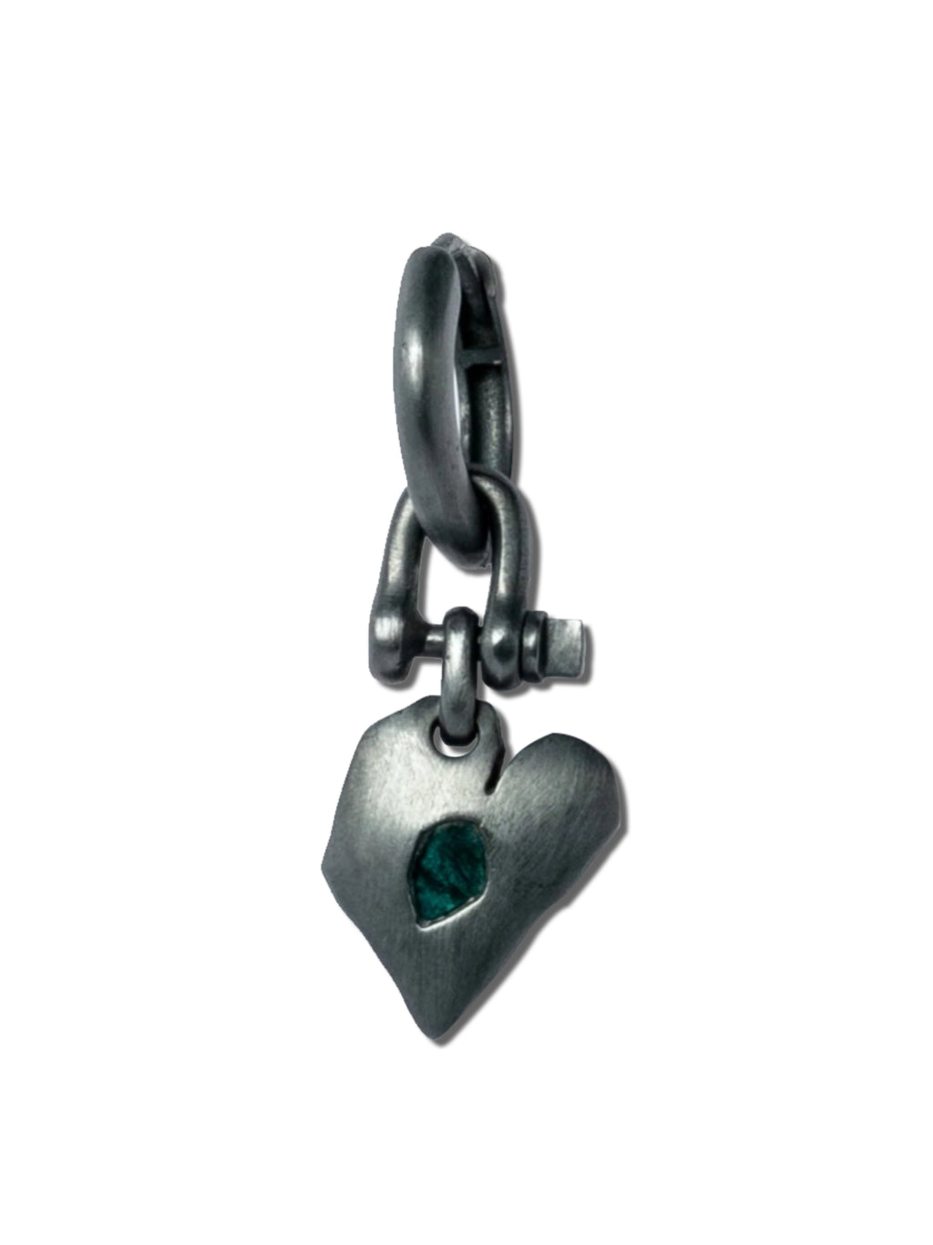 PARTS OF FOUR - Jazz's Solid Heart Earring (Extra Small, 0.1 CT, Blue Diamond Slabs, KA+BDIA)