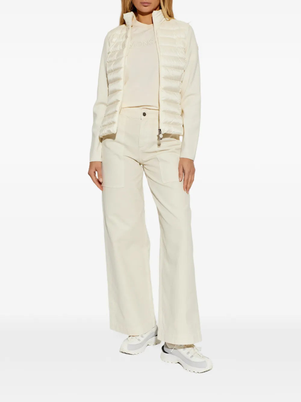 white t-shirt, full body view