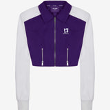 TEAM WANG X CHUANG ASIA - Women Pointed Flat-collar Cropped Baseball Jacket