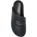 Black loafers-mules, up view