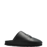 Black loafers-mules, front view