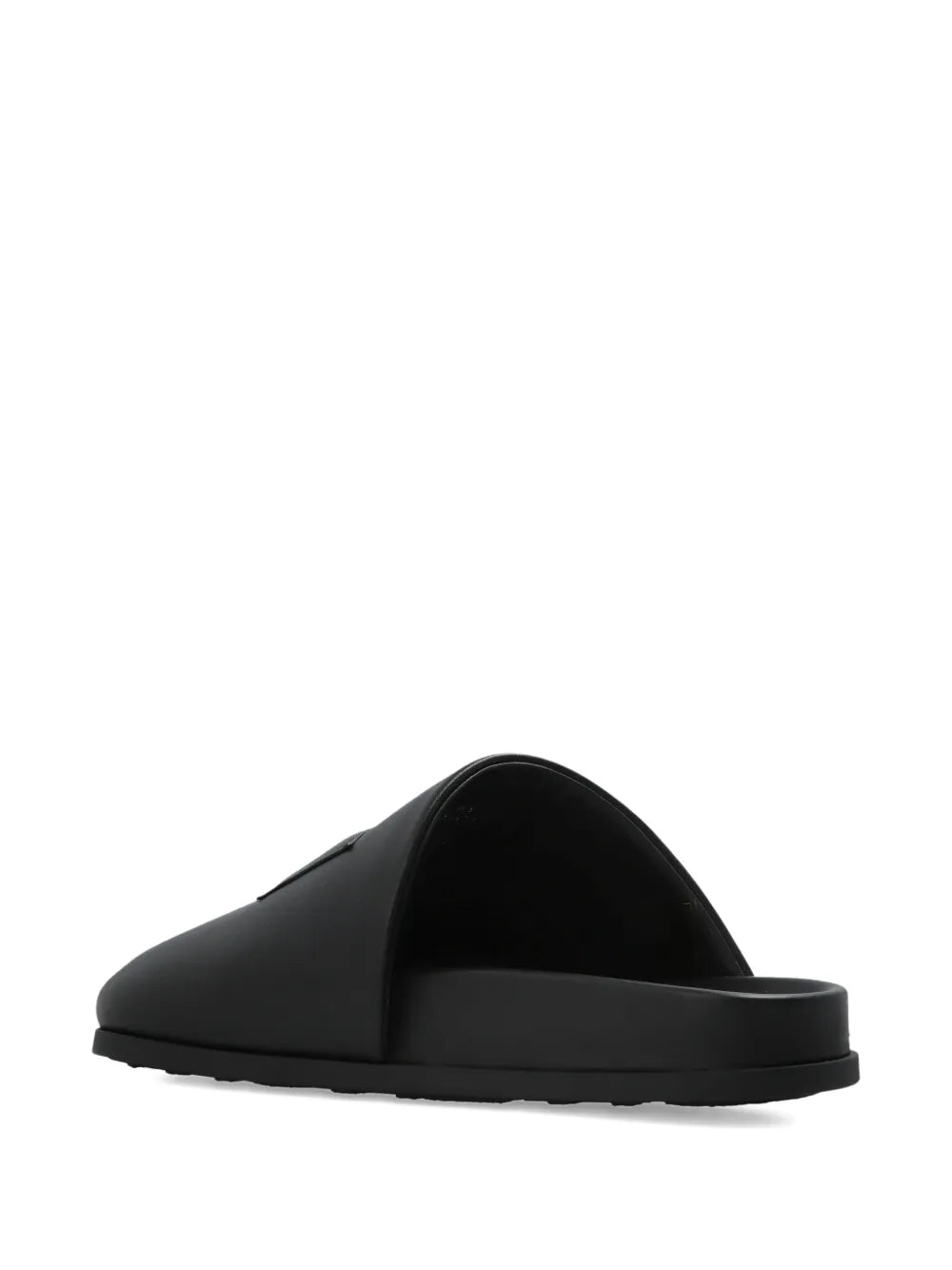 Black loafers-mules, side view