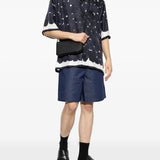 Black loafers-mules, full body view