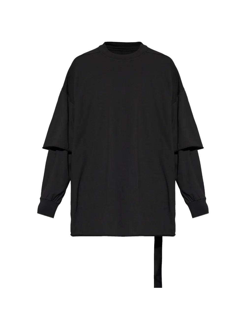 Black sweats, full body view