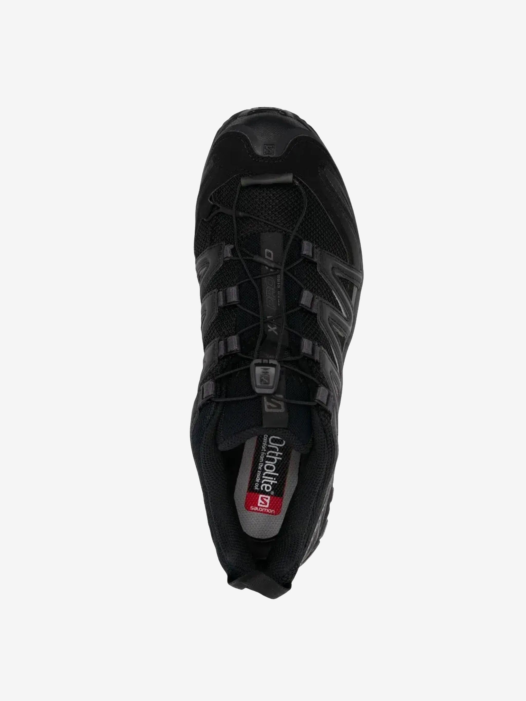 Black sneakers, top view