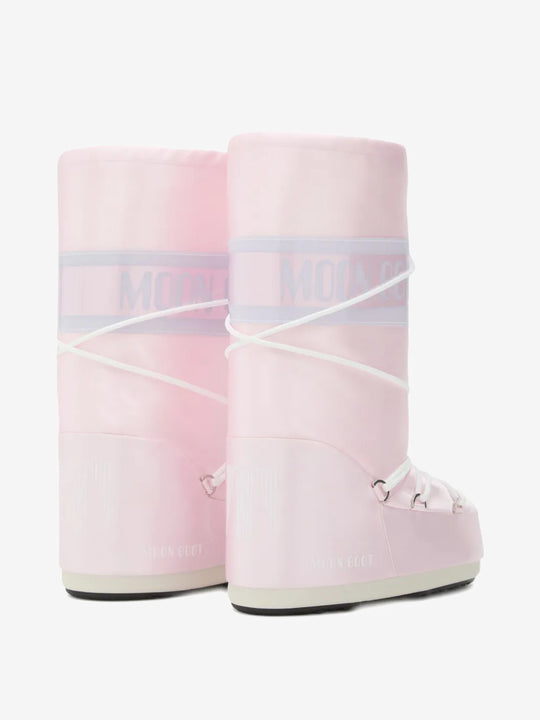 Pink boots, back view