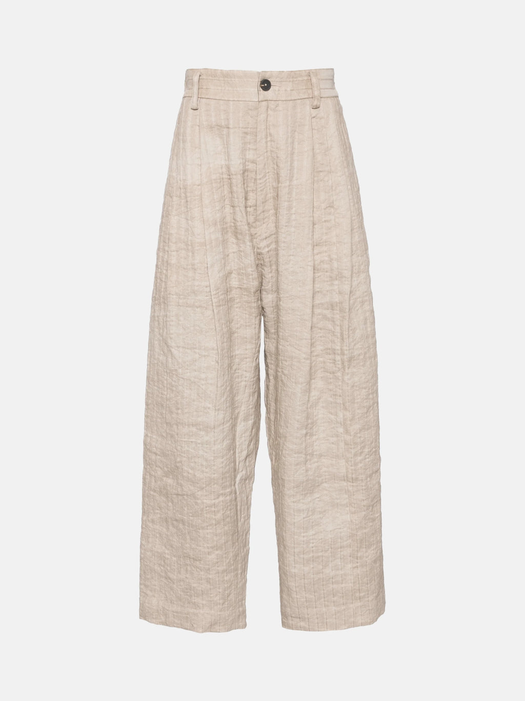 ZIGGY CHEN - Men Front Pleated Wide Leg Long Trousers