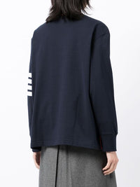THOM BROWNE Women LS 4 Bar  Jersey Rugby Tee