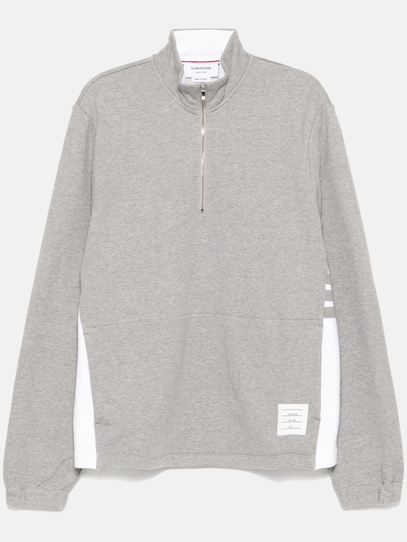 THOM BROWNE - Men Funnel Neck Half Zip Pullover