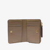 Tan wallet, inside view