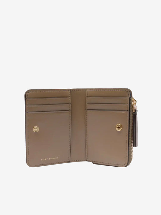 Tan wallet, inside view