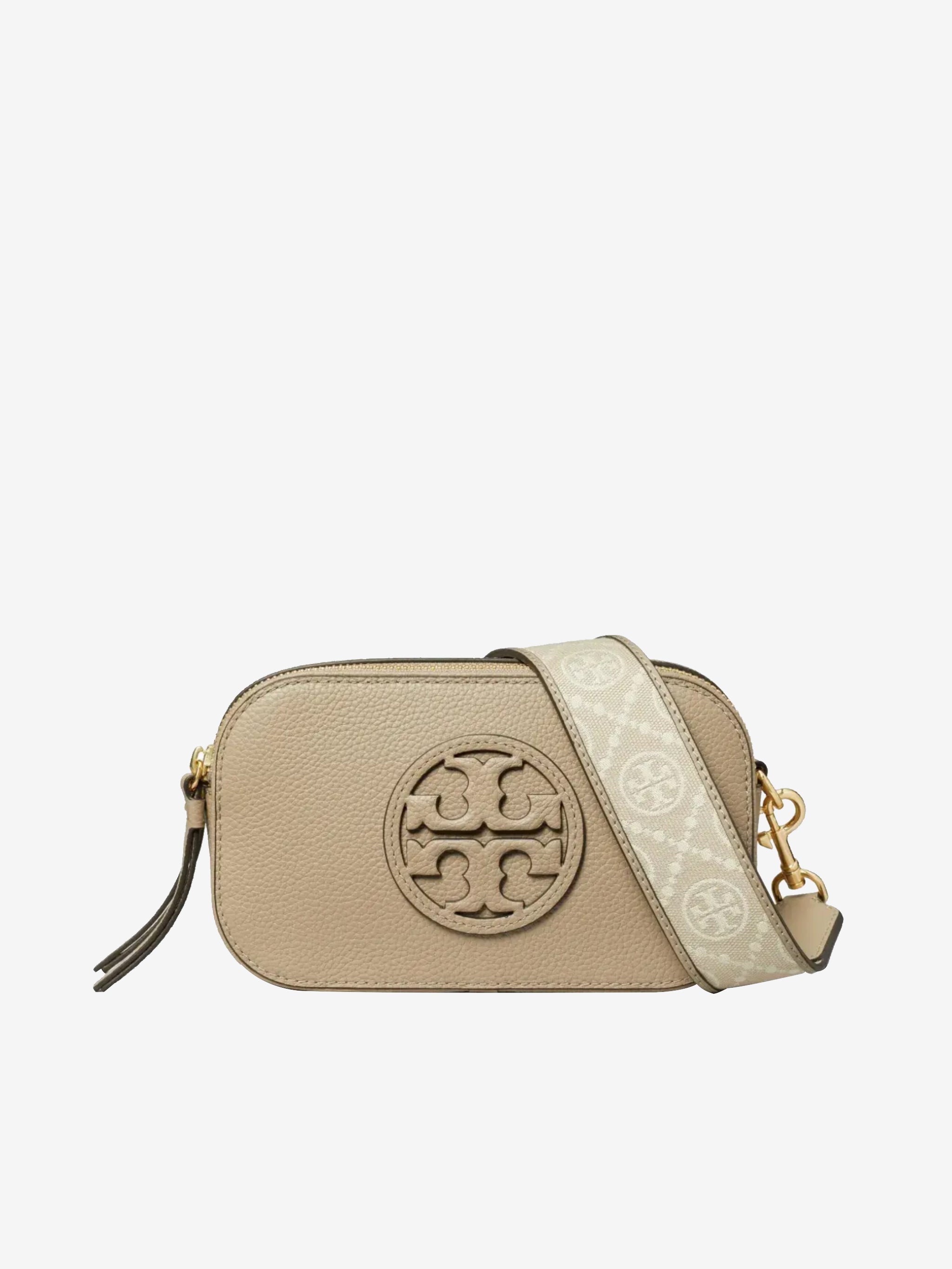 Tan bag, front view
