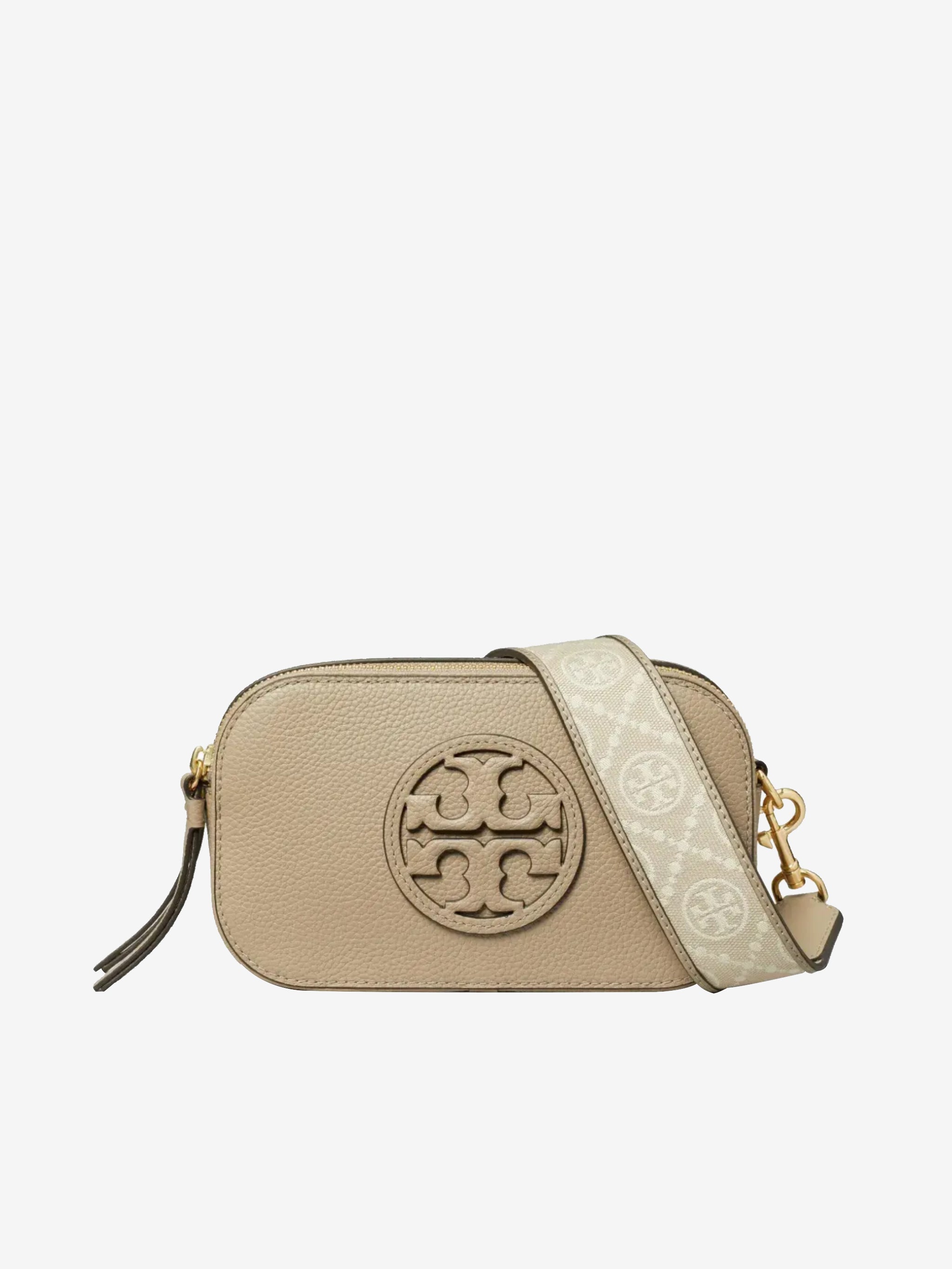 Tan bag, front view