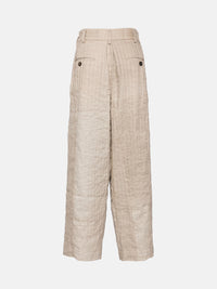 ZIGGY CHEN - Men Front Pleated Wide Leg Long Trousers