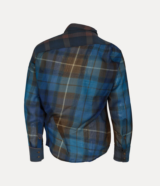 Blue shirt, back view
