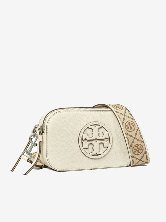 Tan bags, side view