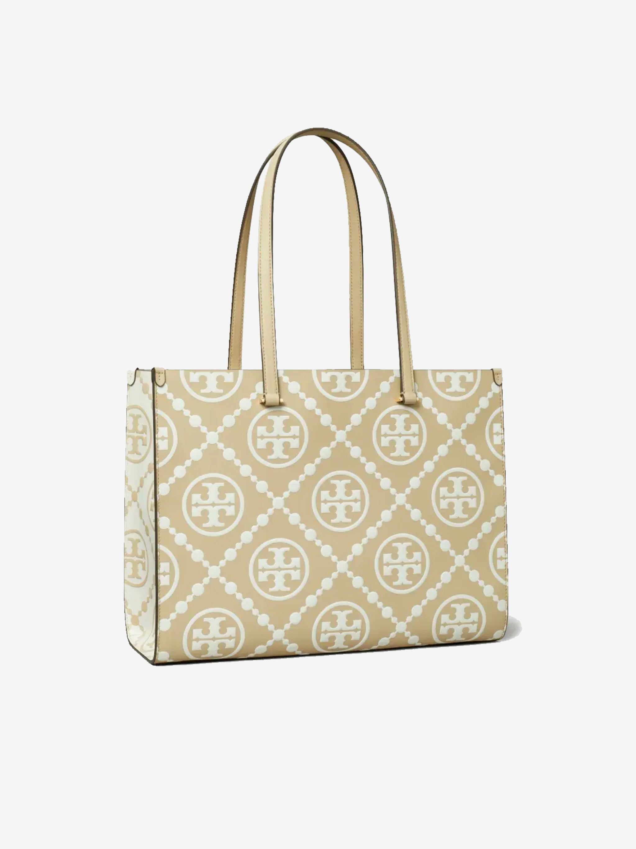 ★Tory Burch★人気デザイン★T Monogram Contrast tote★バッグ TORY BURCH - Women T Monogram Contrast Embossed Tote Bag