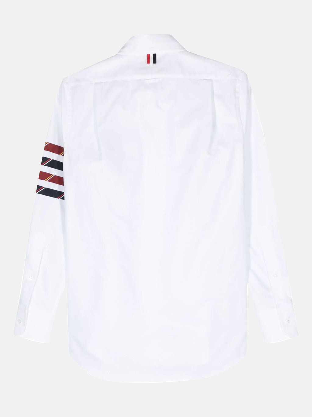 THOM BROWNE - Men Straight Fit B/D L/S Shirt W/Seamed 4 Bar In Shadow Stripe Mogador In Oxford