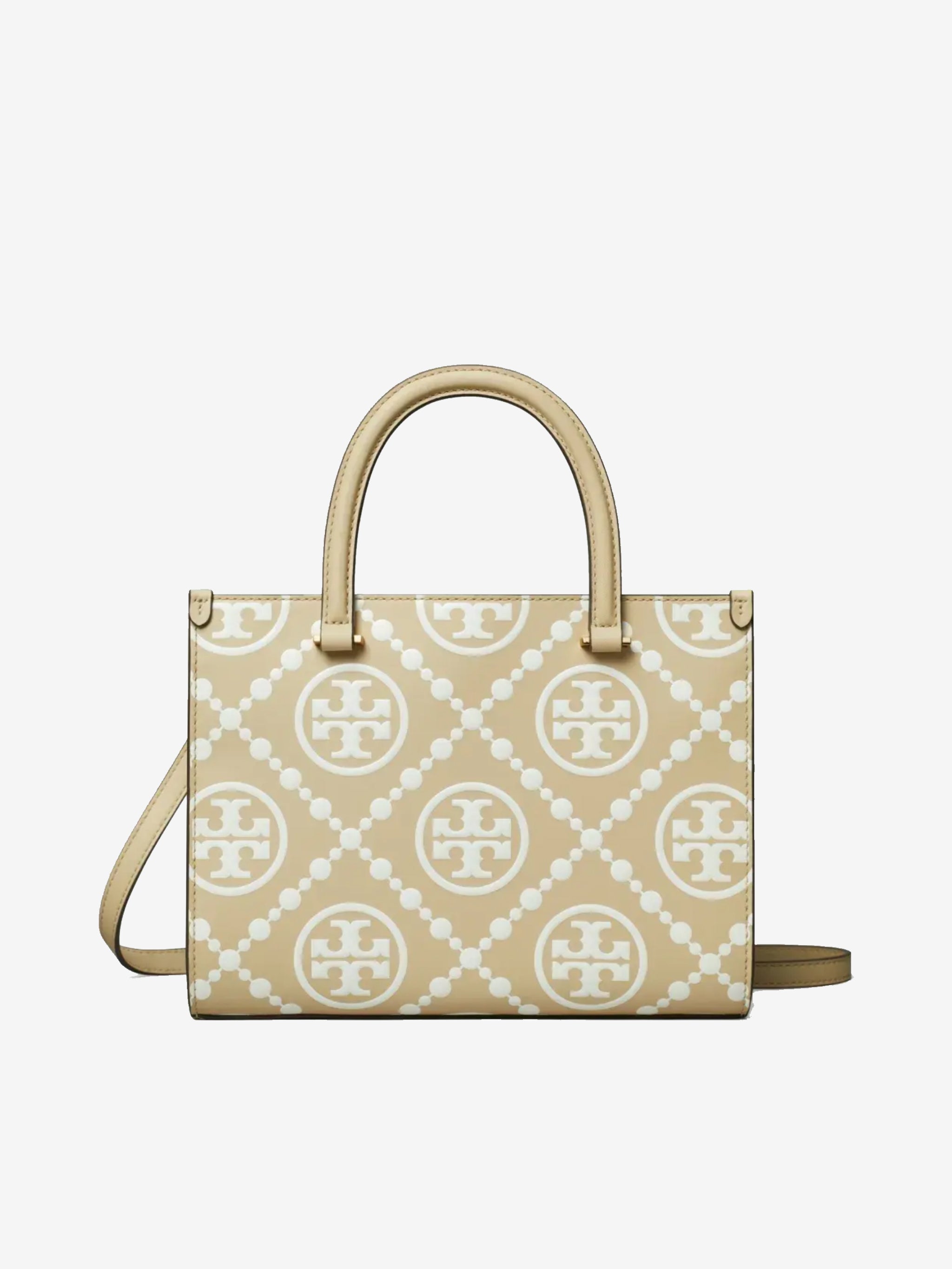 TORY BURCH - Women T Monogram Contrast Embossed Square Tote