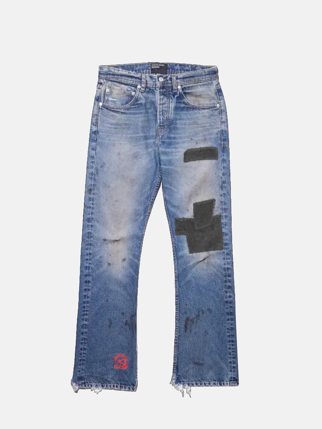 ENFANTS RICHES DEPRIMES - Men Patchwork Flare Jeans