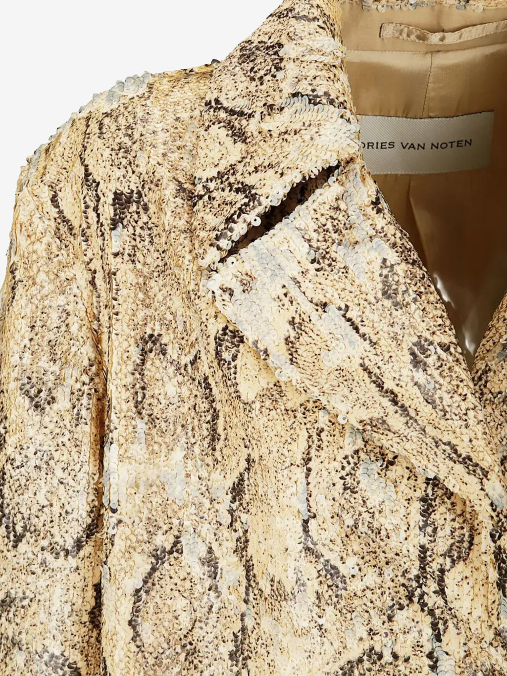 DRIES VAN NOTEN - Women Sequin Snakeskin Coat