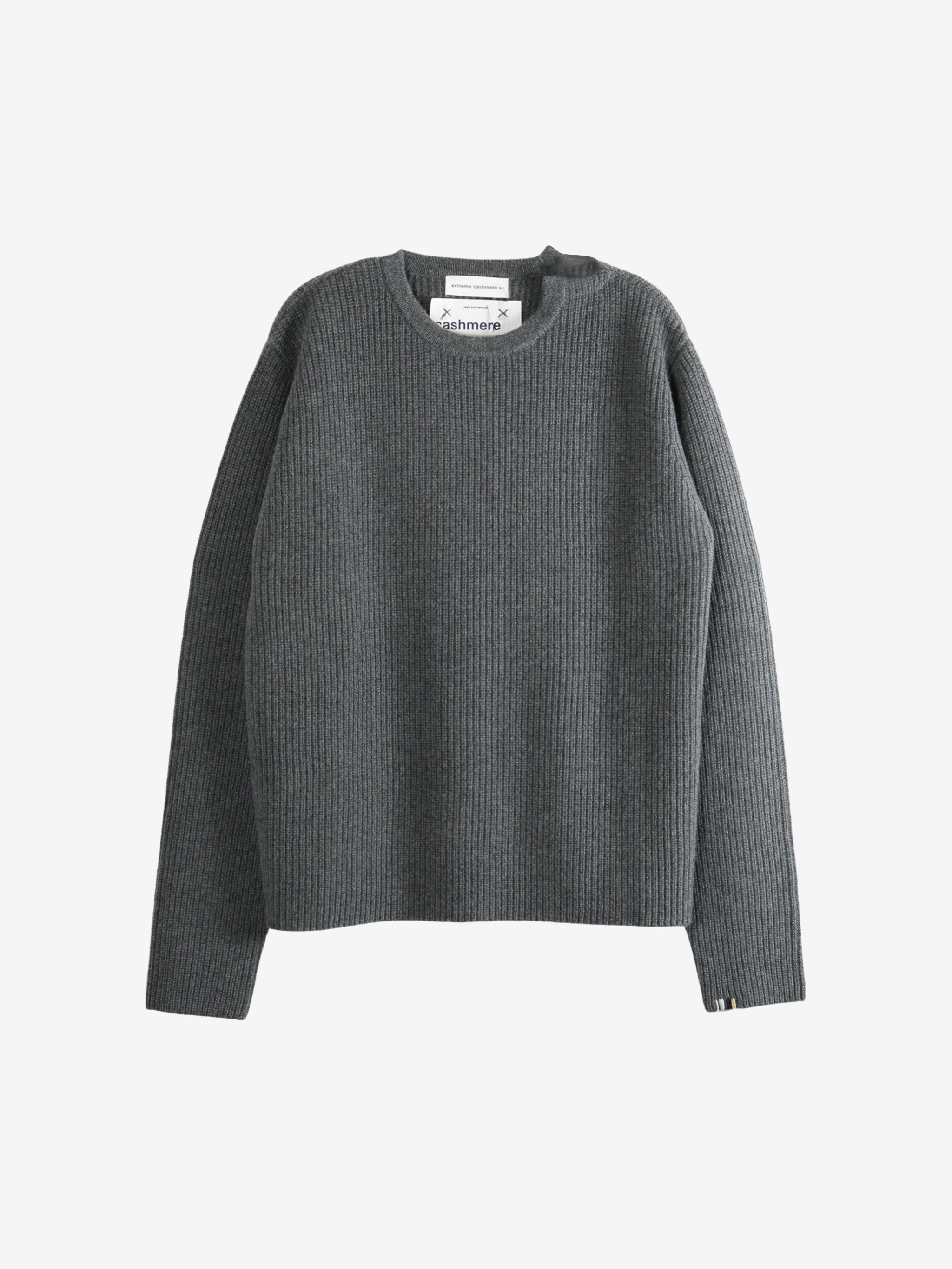 Grey knitwear, front view