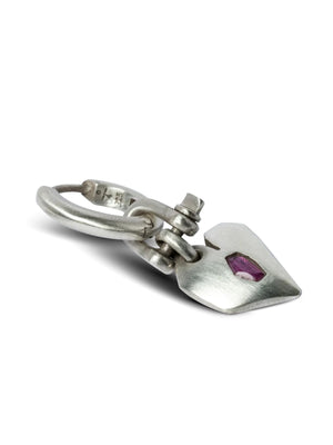 PARTS OF FOUR - Jazz's Solid Heart Earring (Extra Small, 0.2 CT, Ruby Slice, MA+RUB)