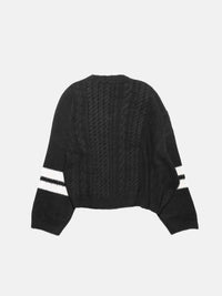 ENFANTS RICHES DEPRIMES - Men Collegiate Stripes Asymmetrical Sweater