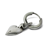 PARTS OF FOUR - Jazz's Solid Heart Earring (Extra Small, 0.2 CT, Ruby Slice, MA+RUB)