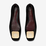 Black flats, front view