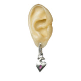PARTS OF FOUR - Jazz's Solid Heart Earring (Extra Small, 0.2 CT, Ruby Slice, MA+RUB)
