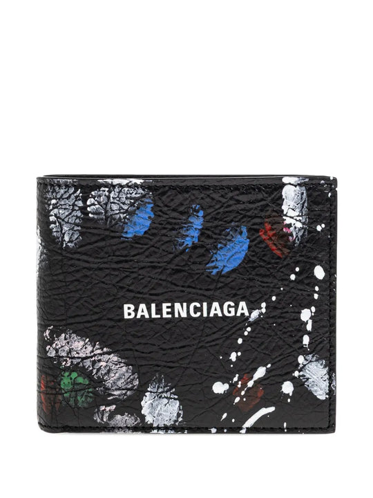 Black wallet, front view