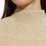 ISSEY MIYAKE - Women Sheer Fuzzy Pleats Shirt