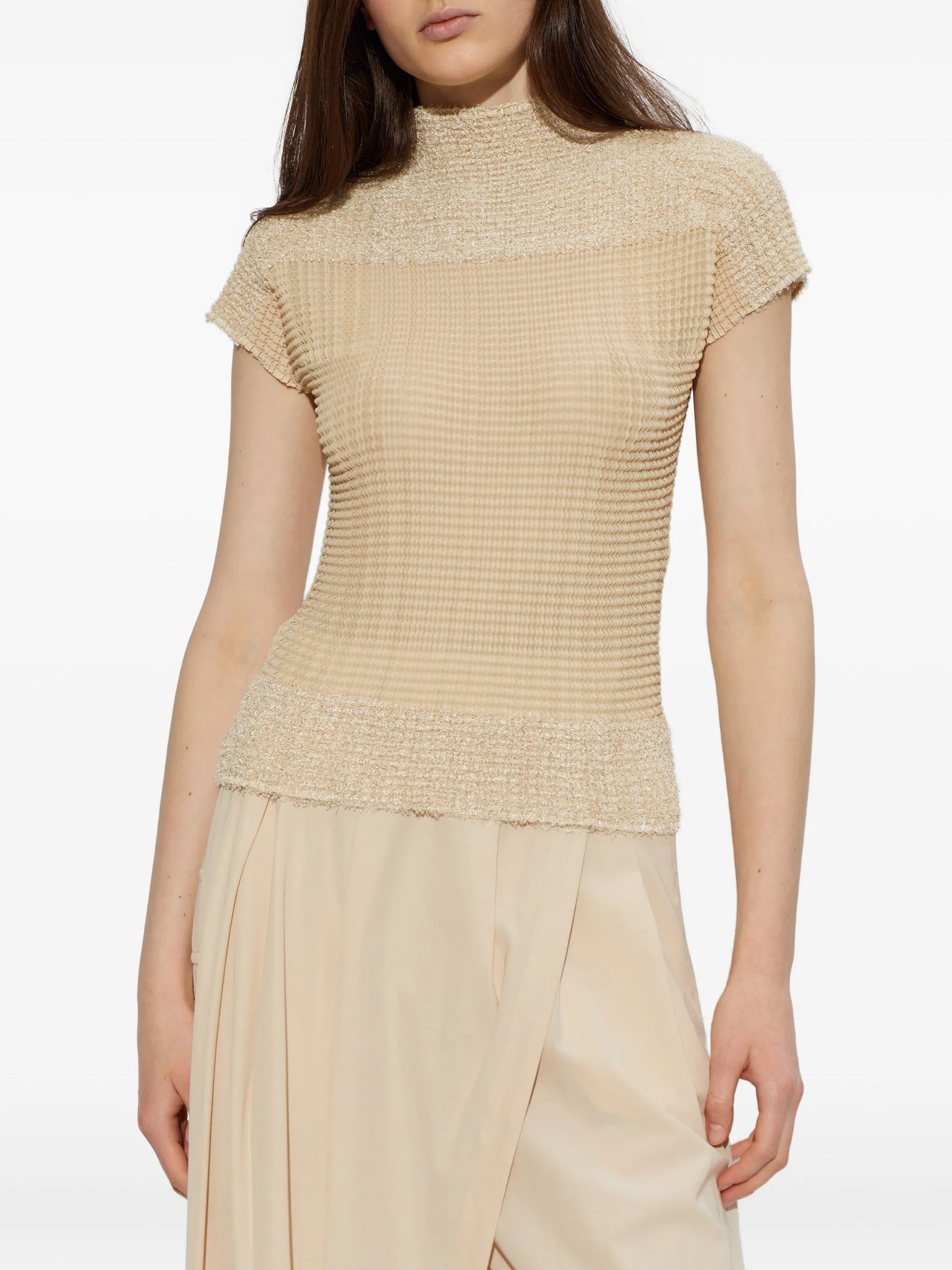 ISSEY MIYAKE - Women Sheer Fuzzy Pleats Shirt – Atelier New York