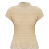 ISSEY MIYAKE - Women Sheer Fuzzy Pleats Shirt