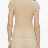 ISSEY MIYAKE - Women Sheer Fuzzy Pleats Shirt