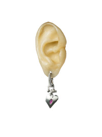 PARTS OF FOUR - Jazz's Solid Heart Earring (Extra Small, 0.2 CT, Ruby Slice, MA+RUB)