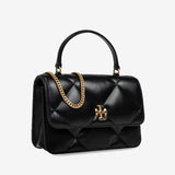 TORY BURCH - Women Kira Diamond Quilt Mini Top Handle Chain Wallet