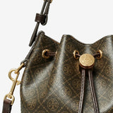 TORY BURCH - Women T Monogram Coated Canvas Mini Bucket Bag