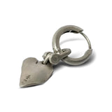 PARTS OF FOUR - Jazz's Solid Heart Earring (Extra Small, 0.2 CT, Ruby Slice, DA+RUB)