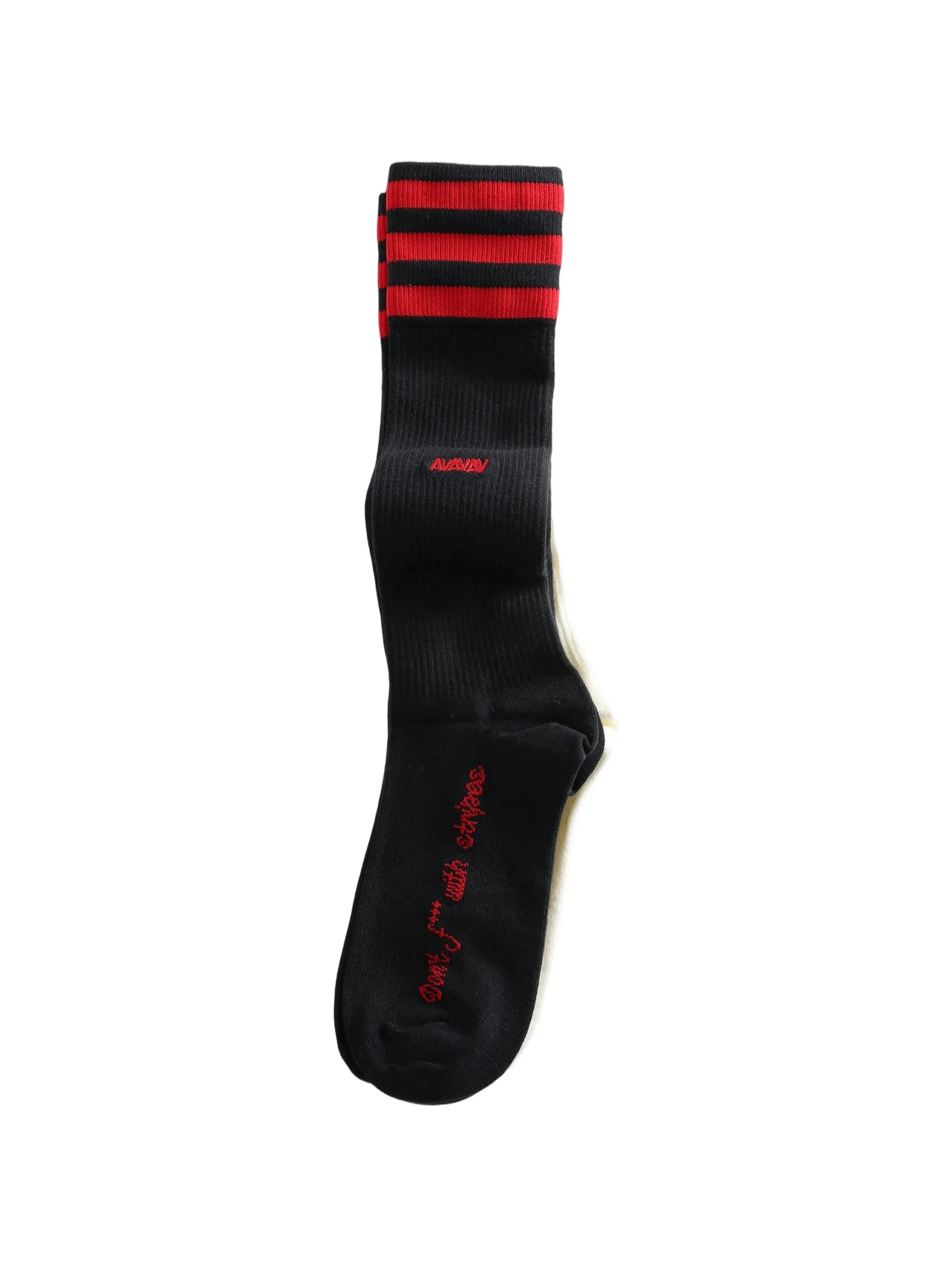 Black socks, front view